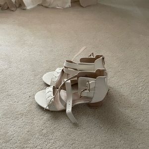 This white strapped heels are great for any occasion